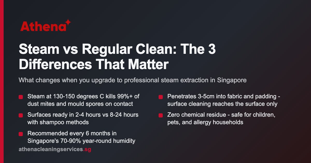 3 Differences Between Steam Deep Clean Singapore