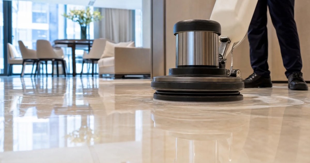 Floor polishing in Singapore: marble, vinyl and timber compared
