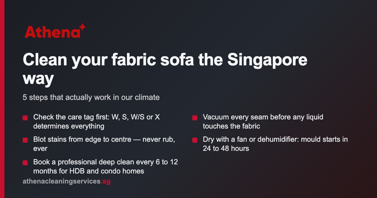 How to clean a fabric sofa in Singapore