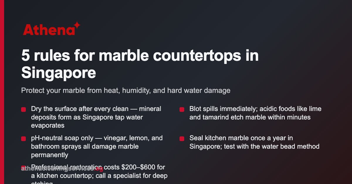 How to clean marble countertops Singapore