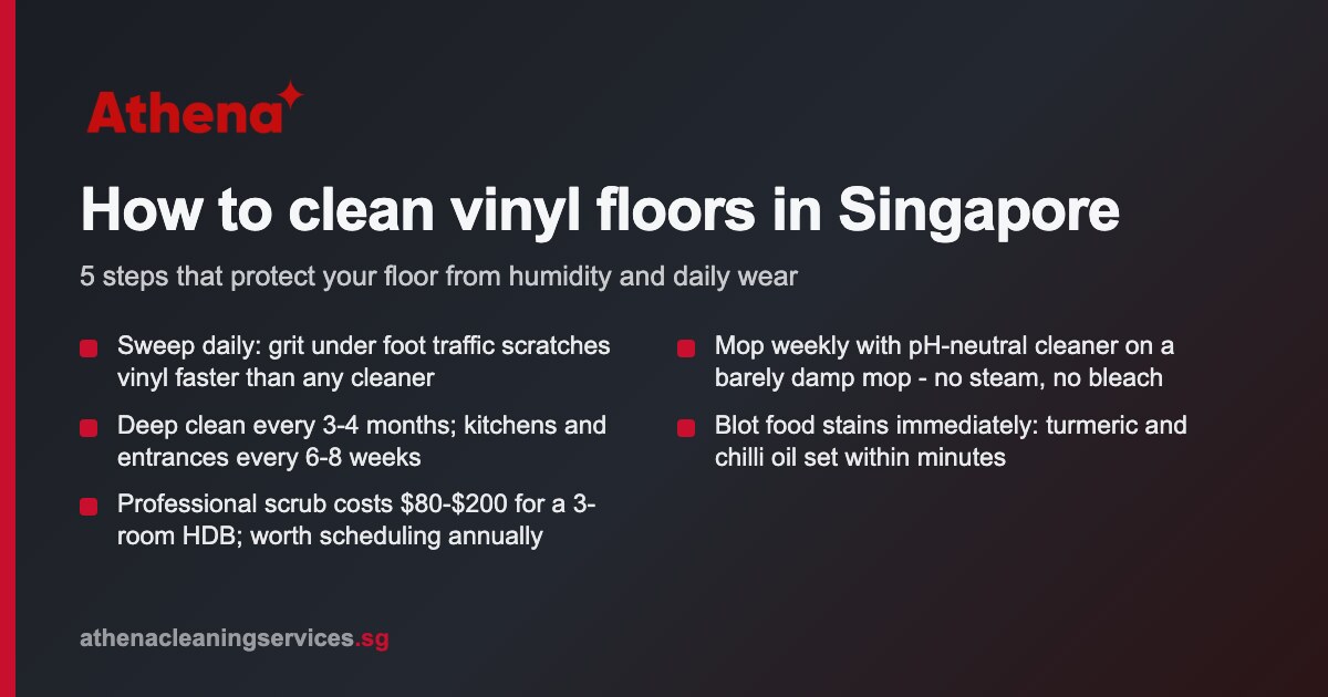 How to clean vinyl floors in Singapore