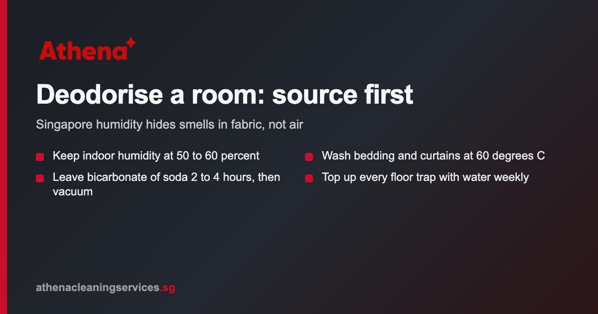 How to deodorise a room in Singapore: find the source, then fix it