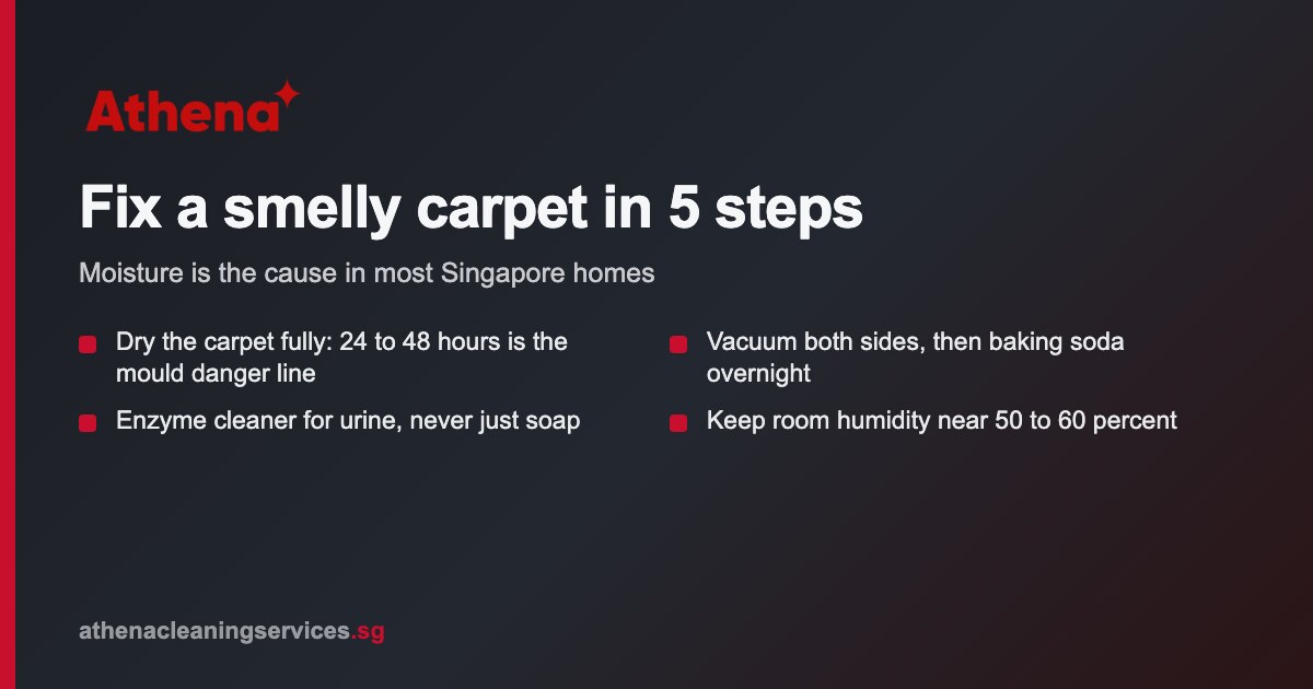 Smelly carpet fixes in Singapore: what works in humid homes