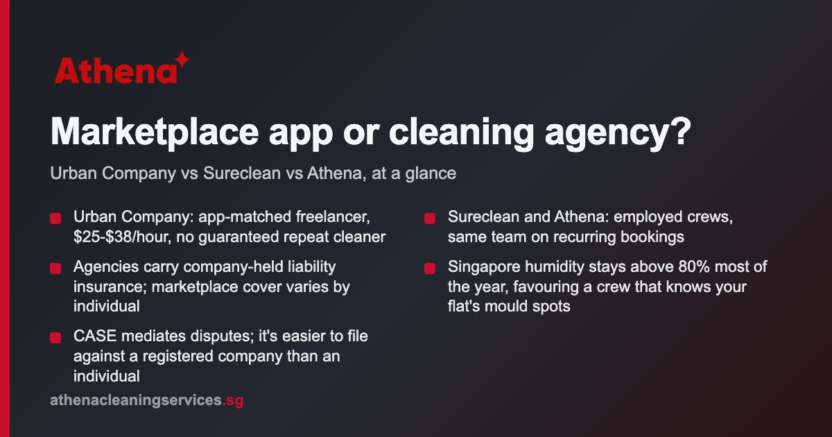 Urban company vs sureclean Singapore: which cleaning service actually fits your home