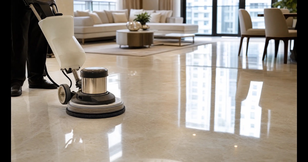 Vinyl, parquet and marble floor maintenance in Singapore